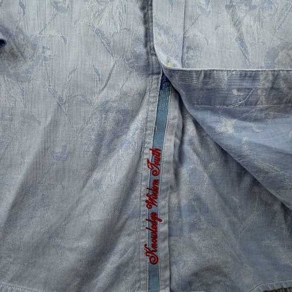 Robert Graham Long Sleeve Button Up Shirt Men Cotton Blue Floral XL Classic Fit - Picture 11 of 15